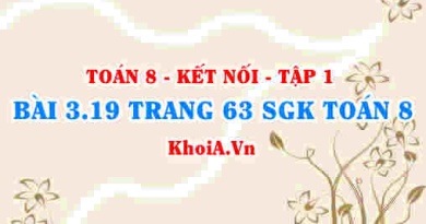 Bài 3.19 trang 63 SGK Toán 8 tập 1 Kết nối tri thức